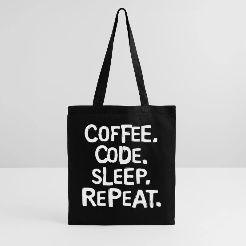 coffee code sleep - repeat programmer work Tote Bag