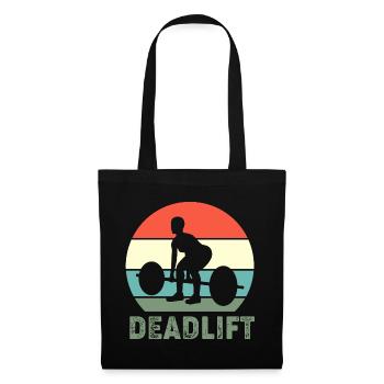 Soulevé de terre Gym Fitness Entraînement Haltère Bodybuilder - Sac en tissu - noir - Devant