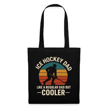 Hockey papa Rétro Coucher de soleil Design - Sac en tissu - noir - Devant