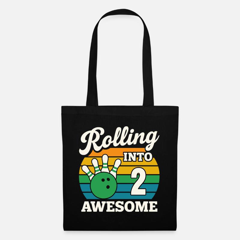 Rolling Into 2 with Bowling Ball - Tote Bag - black
