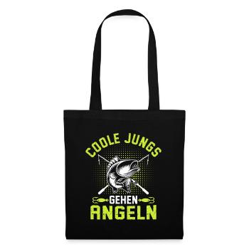 Cool Boys Go Pêche Enfants Garçon Angel - Sac en tissu - noir - Devant
