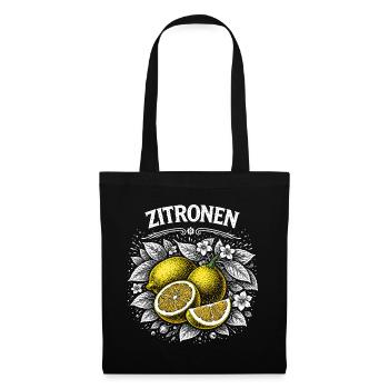 Lemon Power – Retro Fruit Illustration - Tote Bag - black - Front