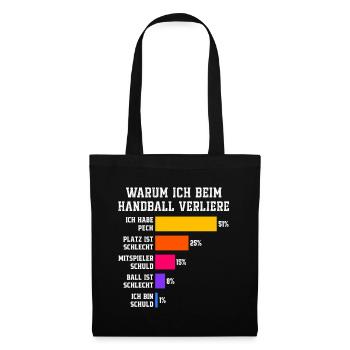 Why I lose at handball Handball - Tote Bag - black - Front