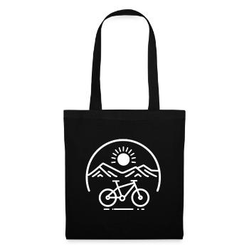 Logo vélo Mountain Panorama - Sac en tissu - noir - Devant