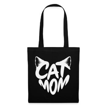 Cat Mom Cat Mom with Cat Ears Design - Tote Bag - black - Front