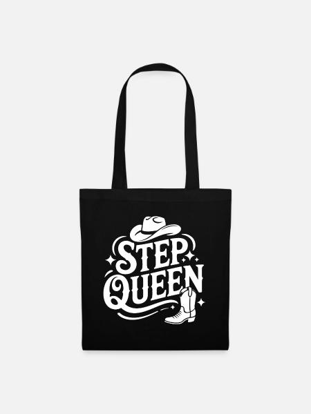Step Queen Line Dance Western Look - Stoffbeutel - Schwarz