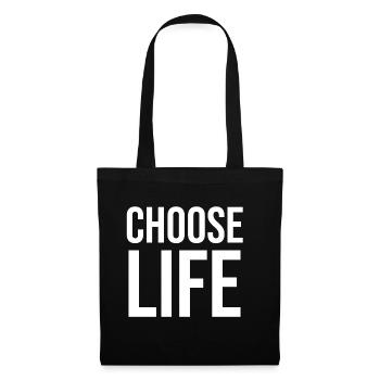 Choose life bold typography design - Tote Bag - black - Front