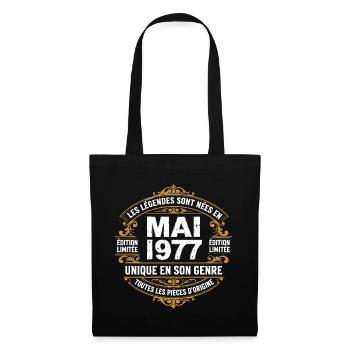May 1977  - Sac en tissu - noir - Devant