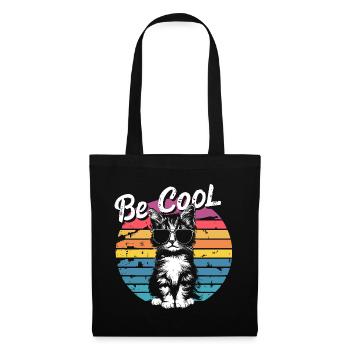Lunettes de soleil rétro pour chat Be Cool - Sac en tissu - noir - Devant