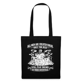 Drummer 70 Years Music Humor Birthday Gift - Tote Bag - black - Front