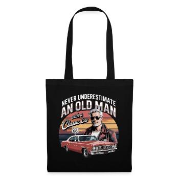 Never Underestimate An Old Man With A Classic Car  - Tote Bag - black - Front