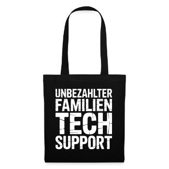 Unbezahlter Familien Tech Support - Stoffbeutel - Schwarz - Vorne