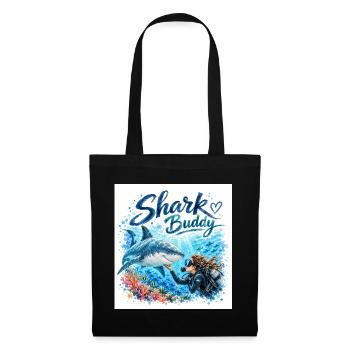 Shark Buddy Underwater Friend - Tote Bag - black - Front