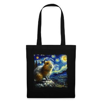 Nuit étoilée d’Aguti - Sac en tissu - noir - Devant