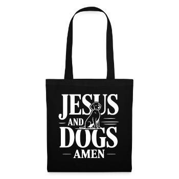 Jésus et les chiens amen - Sac en tissu - noir - Devant