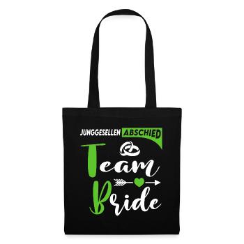 Junggesellenabschied Team Bride Hochzeit Ringe - Stoffbeutel - Schwarz - Vorne