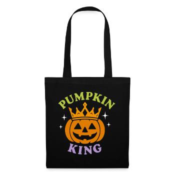 Pumpkin King Kürbis Halloween König Krone Männer - Stoffbeutel - Schwarz - Vorne