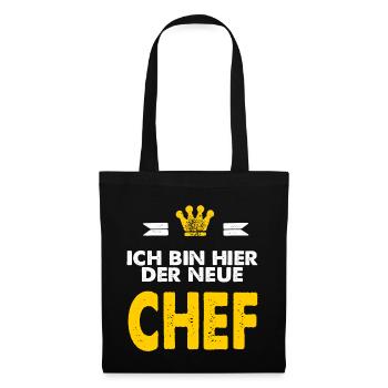 CD - Ich bin hier der neue Chef - - RAHMENLOS - Stoffbeutel - Schwarz - Vorne