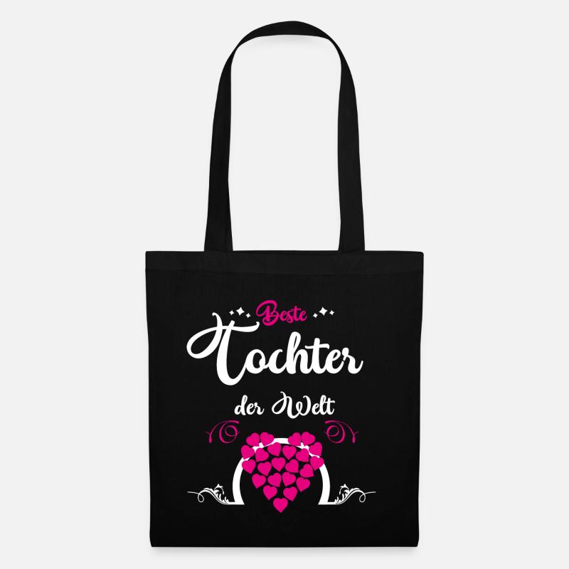 Beste Tochter der Welt - Stoffbeutel - Schwarz