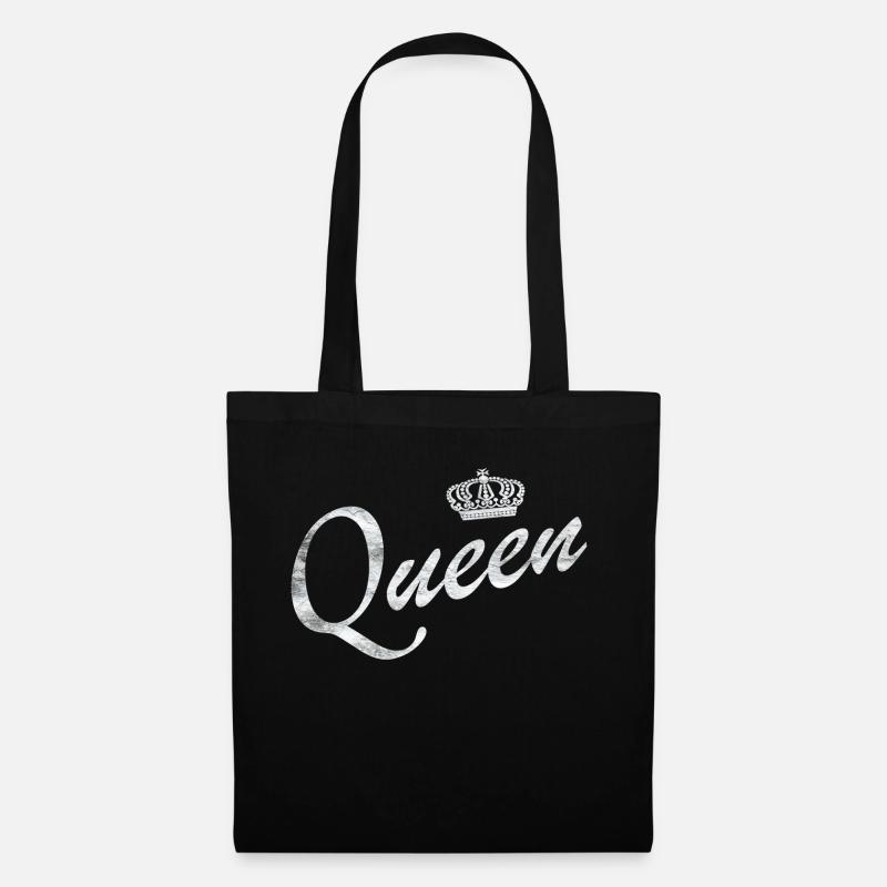 Queen Partnerlook King & Queen Geschenk - Stoffbeutel - Schwarz