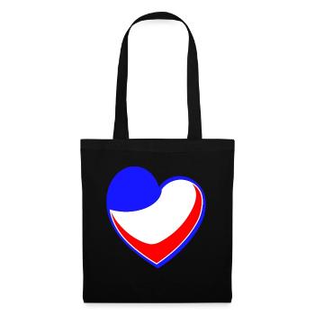 France Coeur - Sac en tissu - noir - Devant