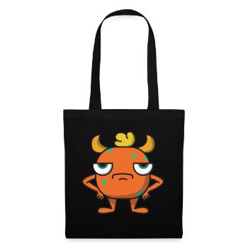 Monster Grim Gift Halloween Comic Horns - Tote Bag - black - Front