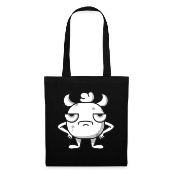 Monster Grim Gift Halloween Comic Horns - Tote Bag - black - Front