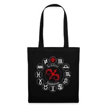 Sagittaire du zodiaque - Sac en tissu - noir - Devant