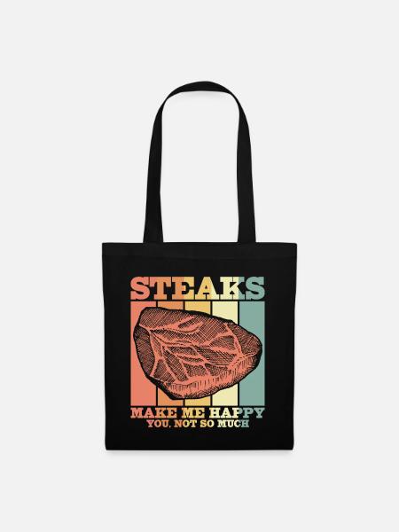 Fleisch - Stoffbeutel - Schwarz