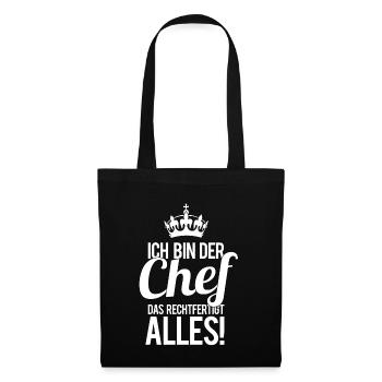 Chef Boss Vorgesetzter Vorarbeiter Geschenkidee - Stoffbeutel - Schwarz - Vorne
