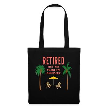 Retiré pas mon problème plus - Sac en tissu - noir - Devant