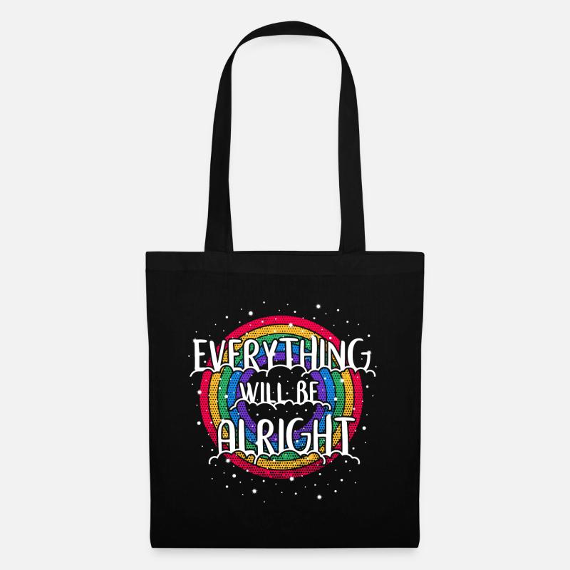 Everything will be alright - Stoffbeutel - Schwarz