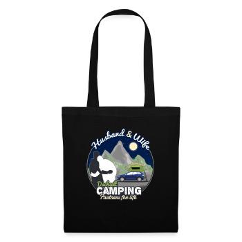 Cadeau "Partenaires Camping Tente de Toit" Saint Valentin - Sac en tissu - noir - Devant