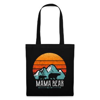 Mama Bear Mother Woman Gift Parents Couples Women - Tote Bag - black - Front