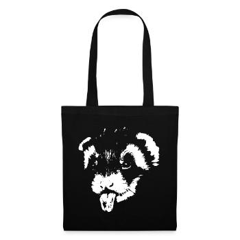 Cute Naughty Nimble Pet Sticking Out Tongue - Tote Bag - black - Front