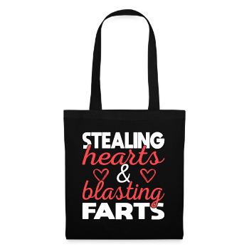 Aime les coeurs de la Saint-Valentin amoureux des pets simples - Sac en tissu - noir - Devant