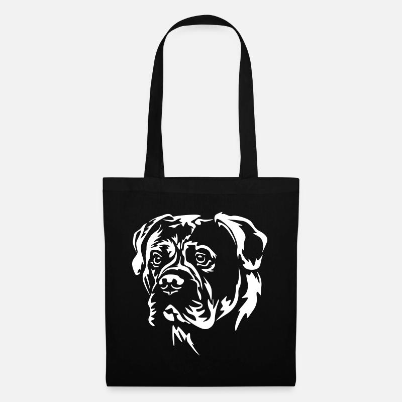 Bullmastiff Kopf "Black Edition" - Stoffbeutel - Schwarz