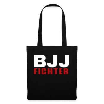 Combattant brésilien de BJJ de Jiu-Jitsu - Sac en tissu - noir - Devant