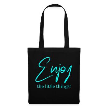Enjoy the little things ! - Sac en tissu - noir - Devant