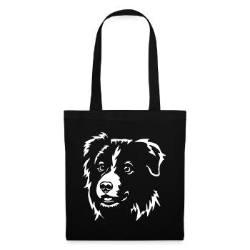 Border Collie Head "Black Edition" - Tote Bag - black - Front