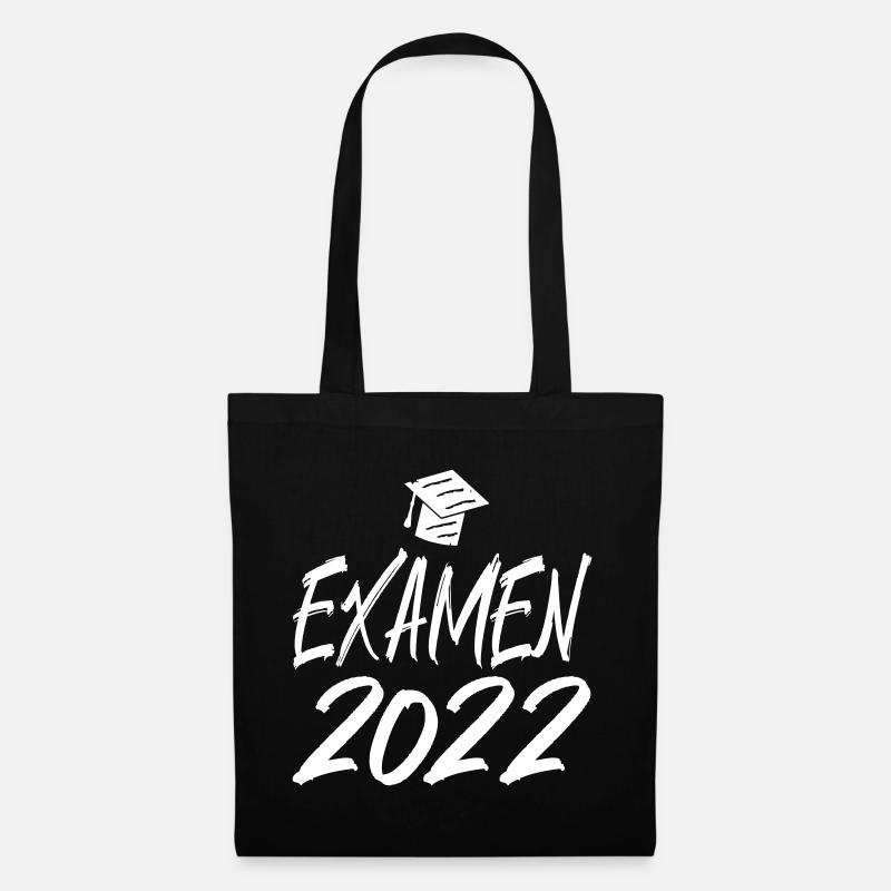 Abschluss Examen 2022 Hut Pinselschrift - Stoffbeutel - Schwarz