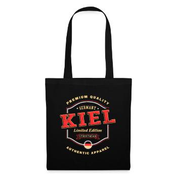 Kiel Germany City Font Vintage Retro - Tote Bag - black - Front