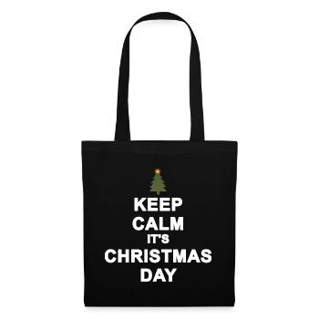 Noël Minimaliste Calme Jour Noël - Sac en tissu - noir - Devant