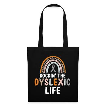Enseignants de sensibilisation à la dyslexie et de dyslexie - Sac en tissu - noir - Devant