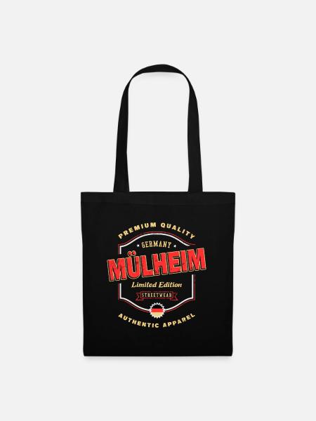 Mülheim Deutschland Stadt Schrift Vintage Retro - Stoffbeutel - Schwarz