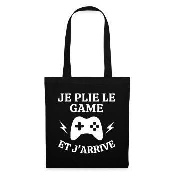 jeux vidéo, gamer, console de jeux - Sac en tissu - noir - Devant