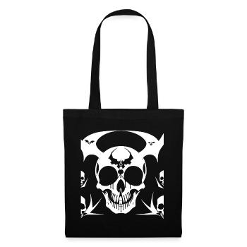 Horreur Crâne Crâne Art Crâne Gothique Heavy Metal - Sac en tissu - noir - Devant