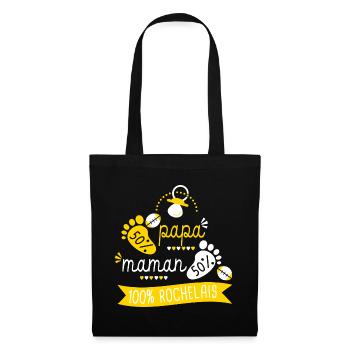 Rugby bébé supporter Rugby La Rochelle Rochelais - Sac en tissu - noir - Devant