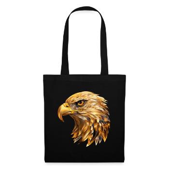 Eagle Head Gold Bird of Prey Bird Animal Nature - Tote Bag - black - Front