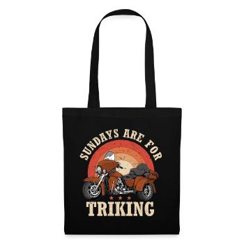 Trike Motorrad | Trikes Triker Motorräder Geschenk - Stoffbeutel - Schwarz - Vorne
